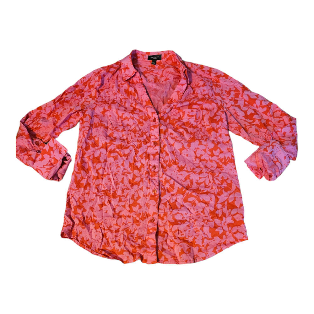 The Limited Small Pink Button Up Long Sleeve Collared Shirt